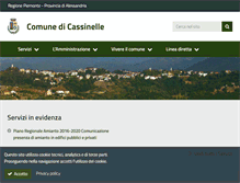 Tablet Screenshot of comune.cassinelle.al.it